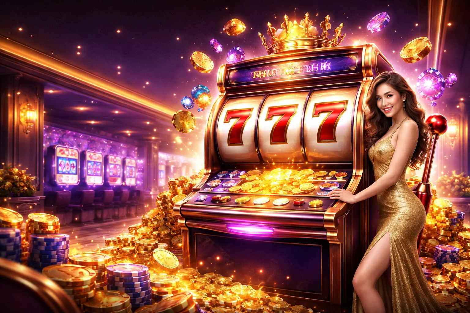Máy đánh bạc với tiền thắng lớn và biểu tượng Kubet Casino